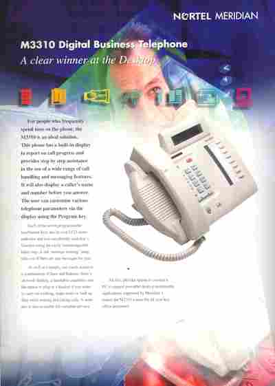 Буклет NORTEL MERIDIAN M3310, 55-1766, Баград.рф